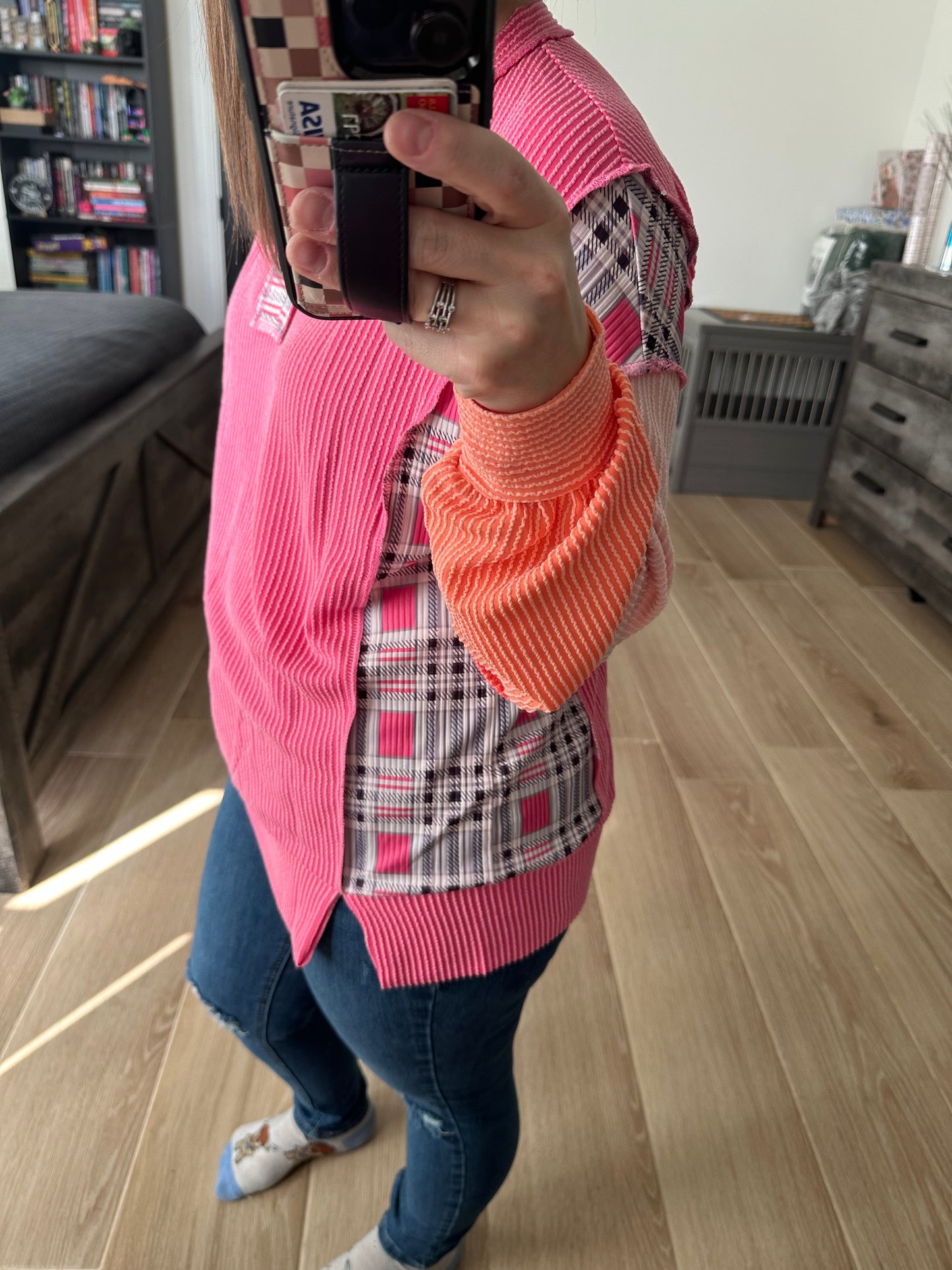 Pink Cord Top