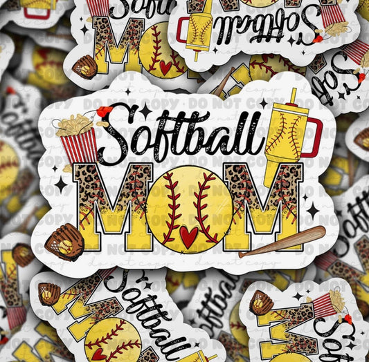 Softball Mom Sticker