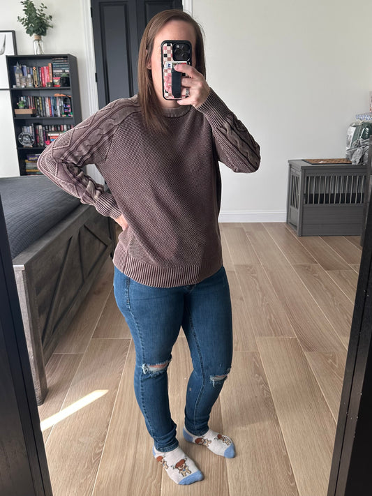 Brown Textured Sweater