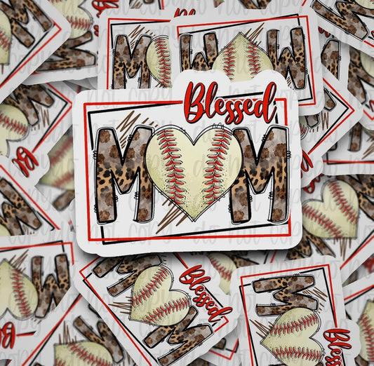 Blessed Baseball Mom Sticker