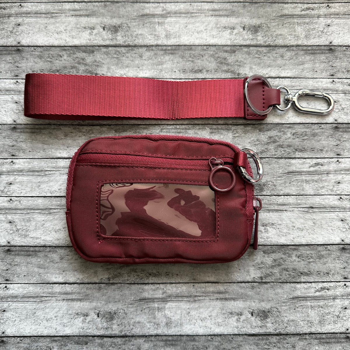 Maroon Wristlet Wallet