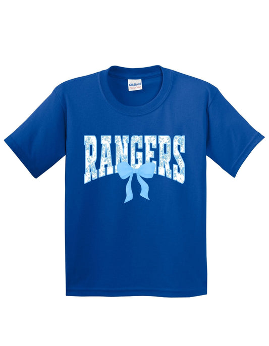 Rangers Floral Bow Youth T-Shirt