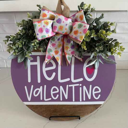 Hello Valentine Door Hanger