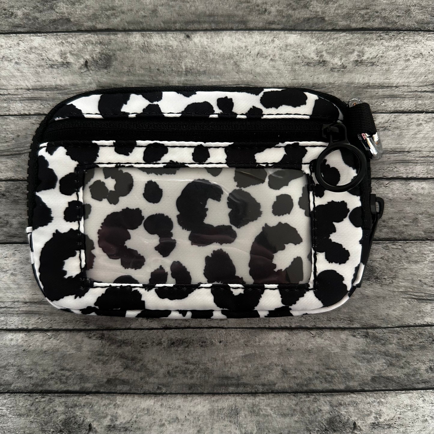 White Leopard Wristlet Wallet