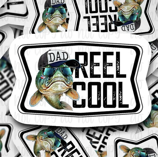 Reel Cool Dad Sticker