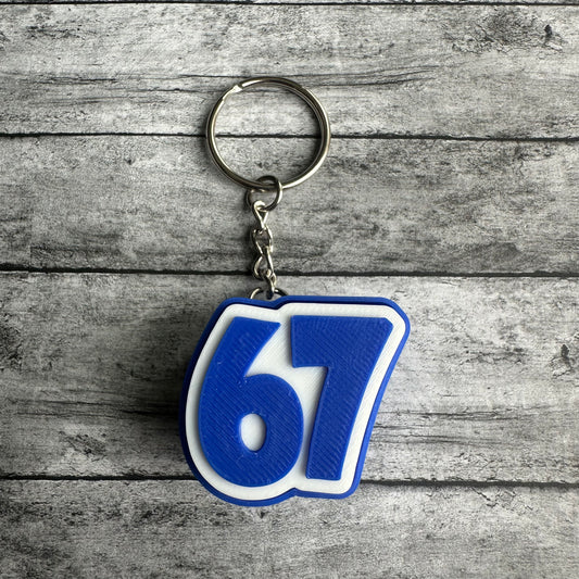67 Keychain Clicker Dark Blue