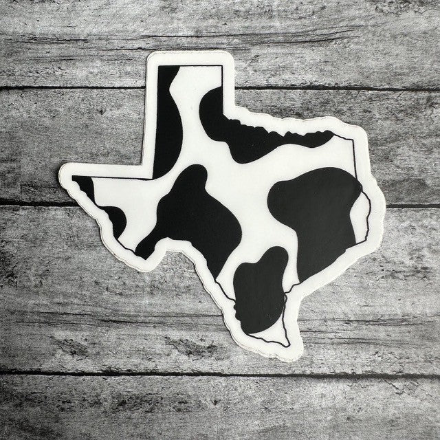 Texas Cow Print Sticker