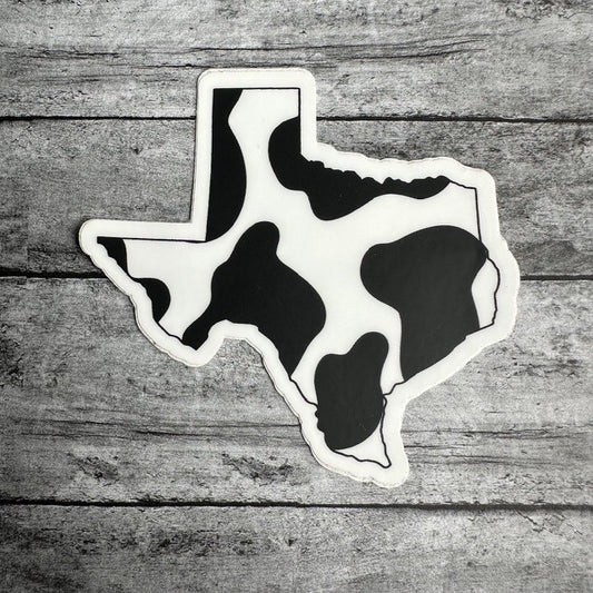 Texas Cow Print Sticker