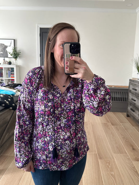 Purple Floral Top