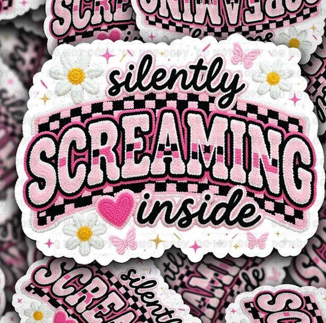 Silently Screaming Inside Sticker