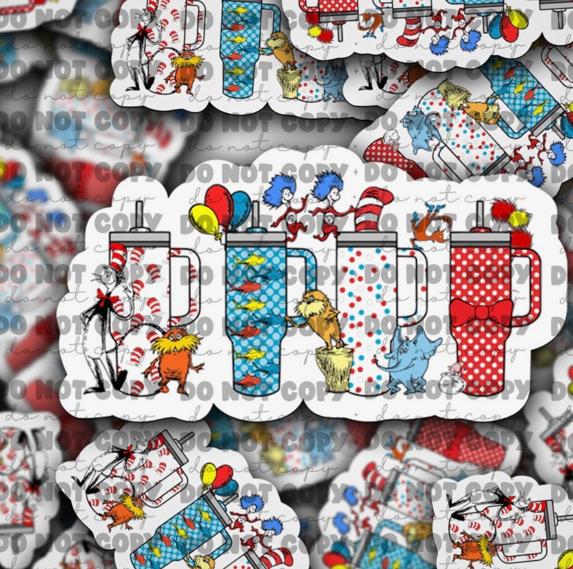 Seuss Cups Sticker
