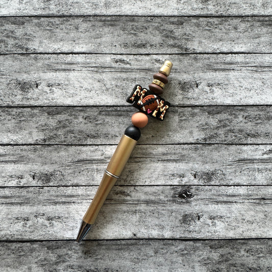 Mom Football Beaded Pen