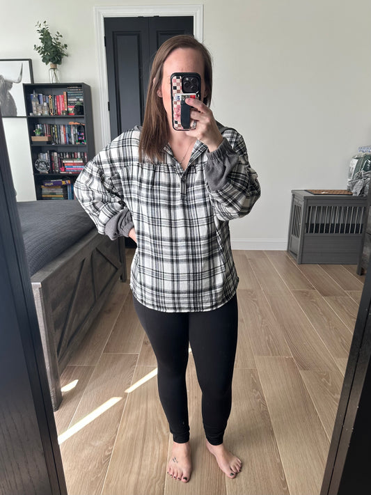 Grey Hooded Top