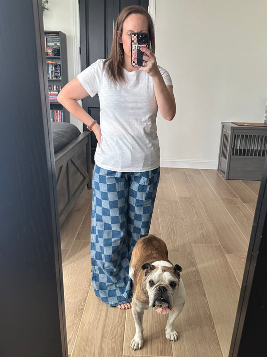 Checkered Jeans