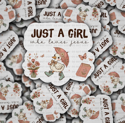 Just A Girl Who Loves Jesus Sticker