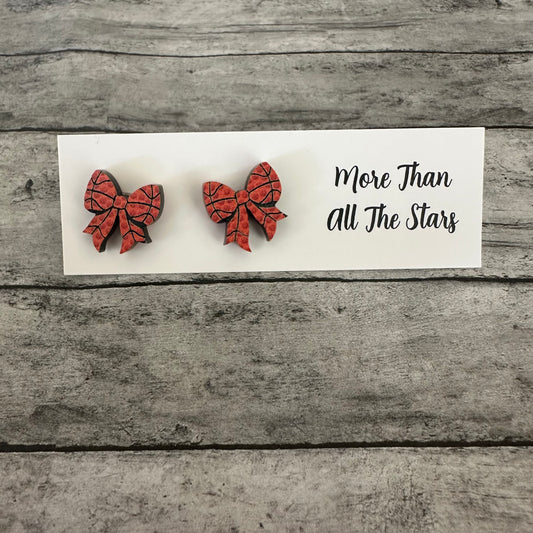 Basketball Bow Stud