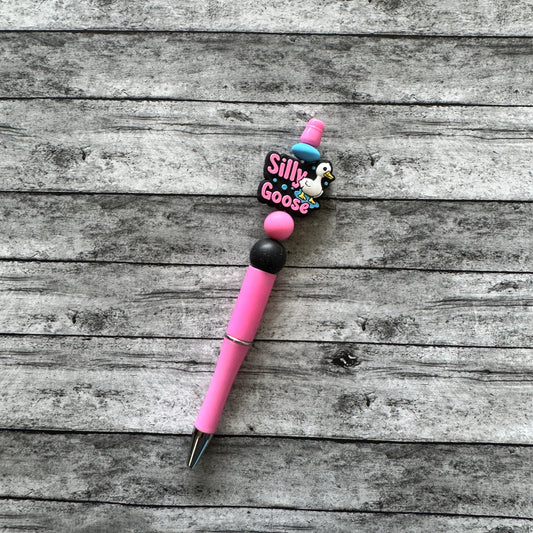 “Silly Goose” Beaded Pen