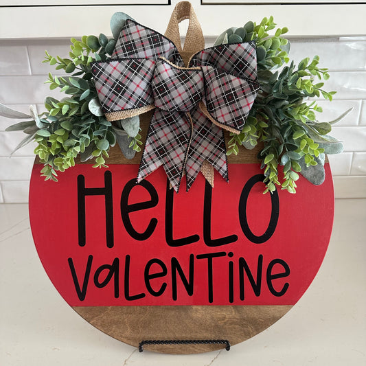 Hello Valentine Door Hanger