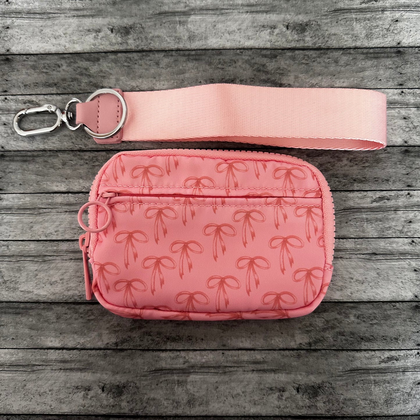 Pink Bow Wristlet Wallet