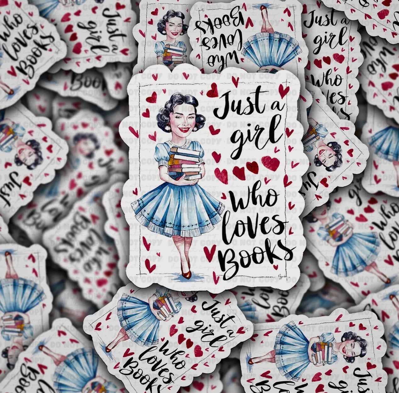 Just A Girl Who Loves Books Stickers