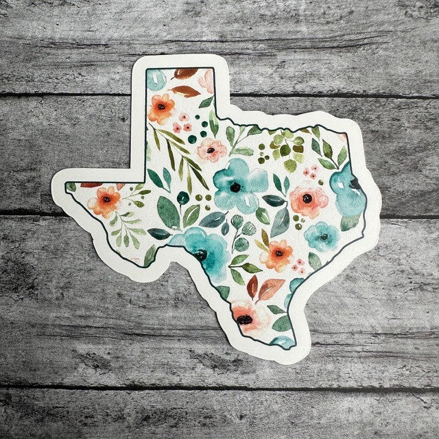 Texas Floral Sticker