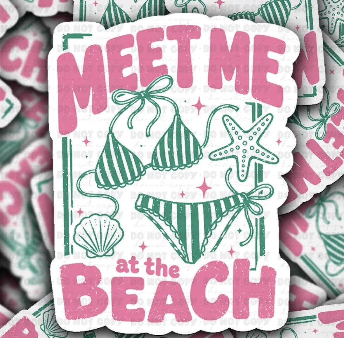 Meet Me At The Beach Sticker