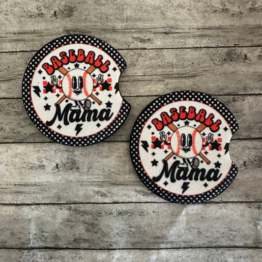 Baseball Mama Neoprene Car Coaster