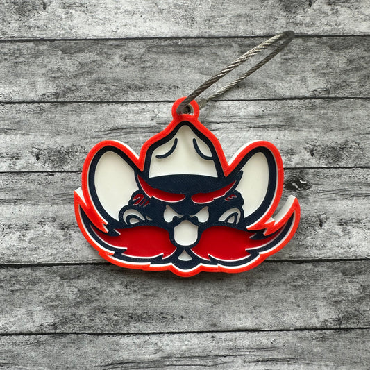 Red and Navy Outlaw Bag Charm