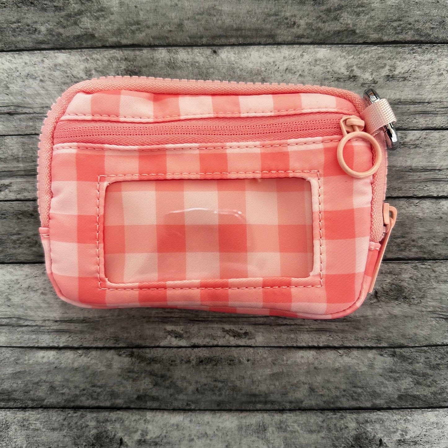 Pink Plaid Wristlet Wallet