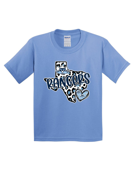 Rangers Leopard Texas Youth T-Shirt