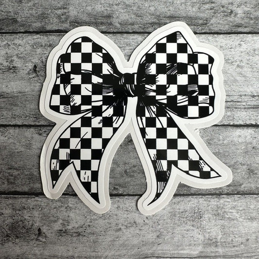 Checker Bow Sticker