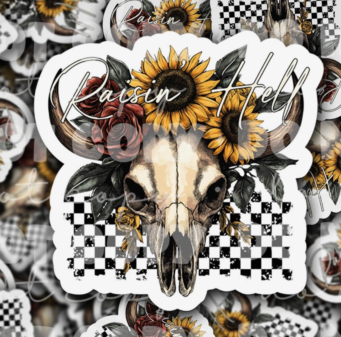 Raisin’ Hell Sticker