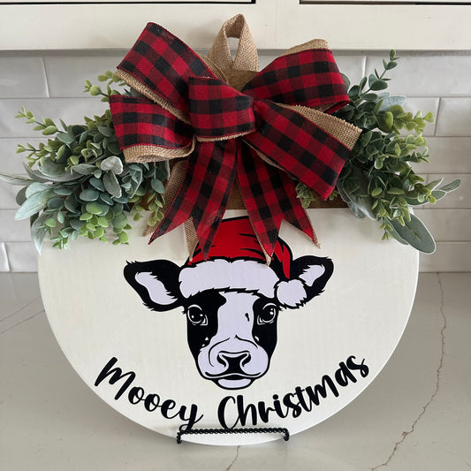 Mooey Christmas Door Hanger