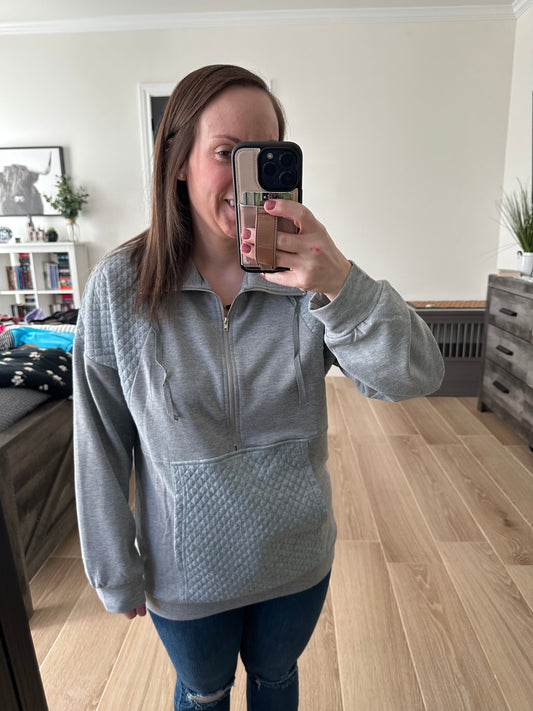 Grey Half Zip Sweater