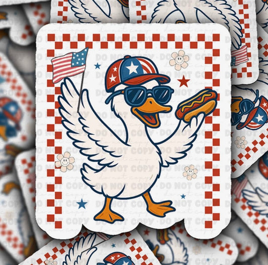 Patriotic Goose Sticker