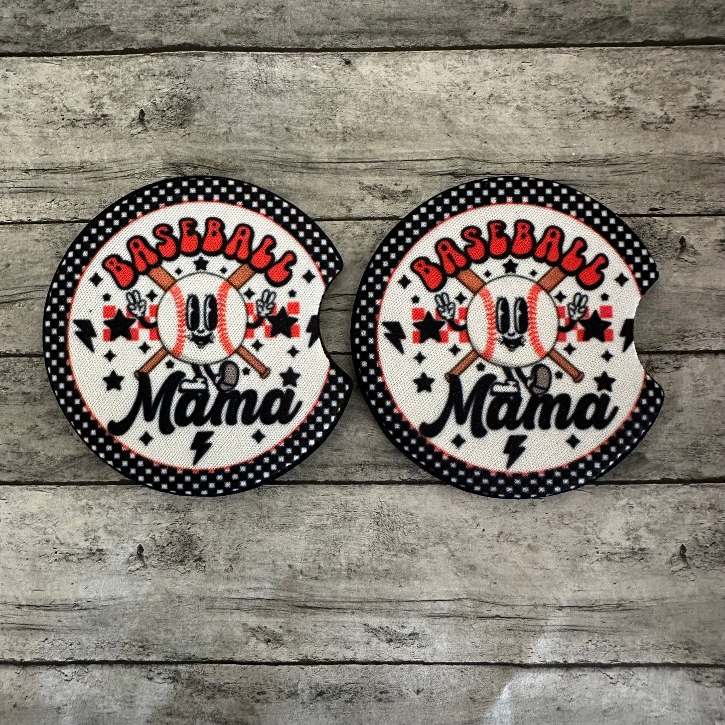 Baseball Mama Neoprene Car Coaster