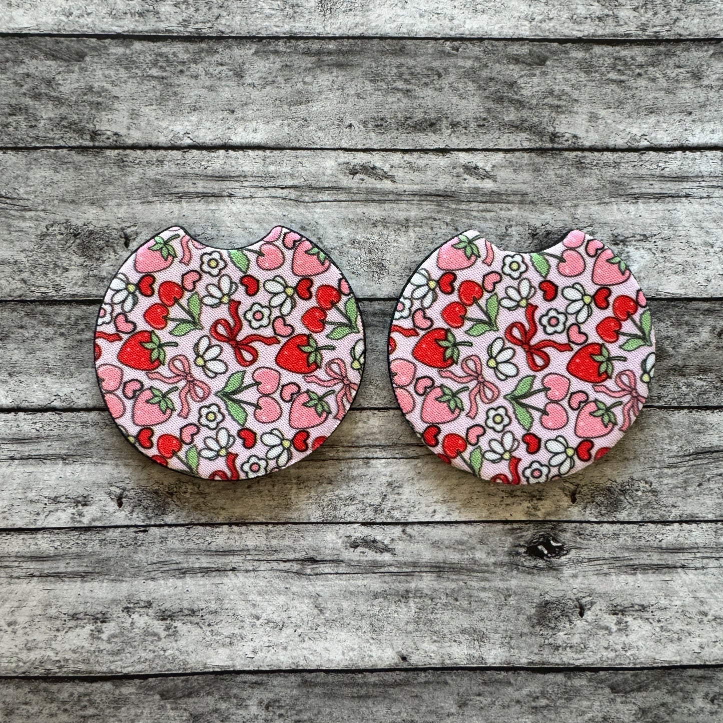 Bows and Berries Neoprene Car Coaster
