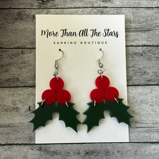Holly Berry Earrings