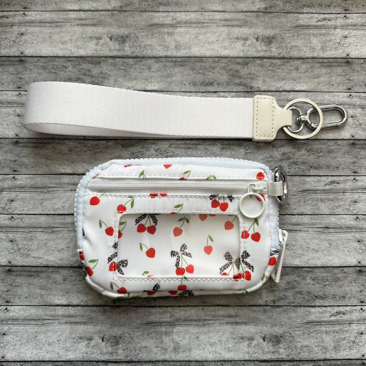 Cherry Heart Wristlet Wallet