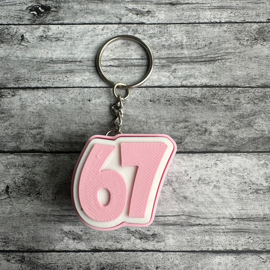 67 Keychain Clicker Pink