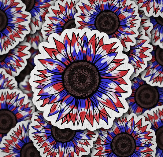 Tie-Dye Sunflower Sticker