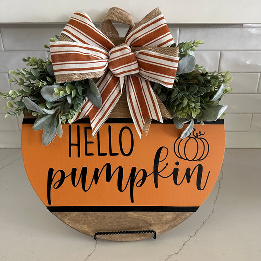 Hello Pumpkin Door Hanger