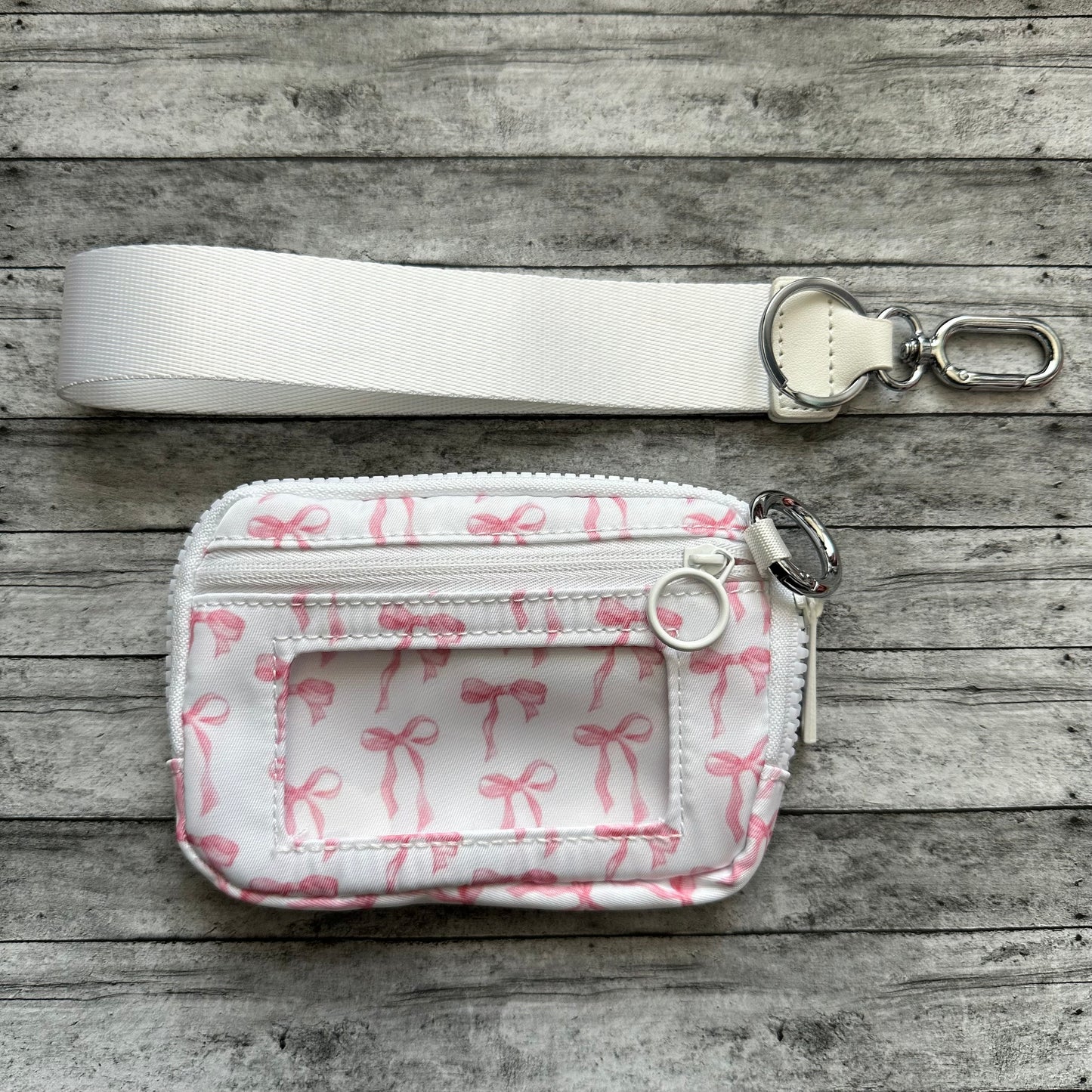 Pink Bow Wristlet Wallet