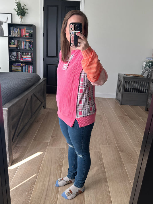 Pink Cord Top