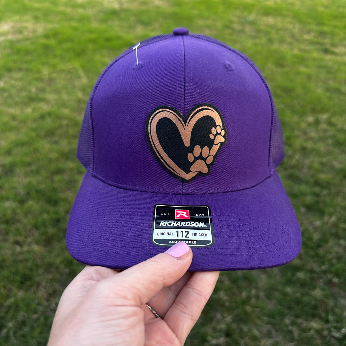 Paw Print Heart Adult Hat