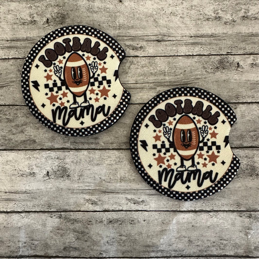 Football Mama Neoprene Car Coaster