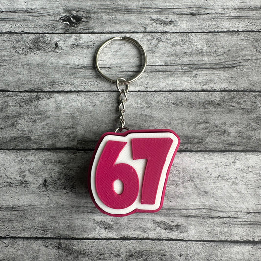 67 Keychain Clicker Magenta