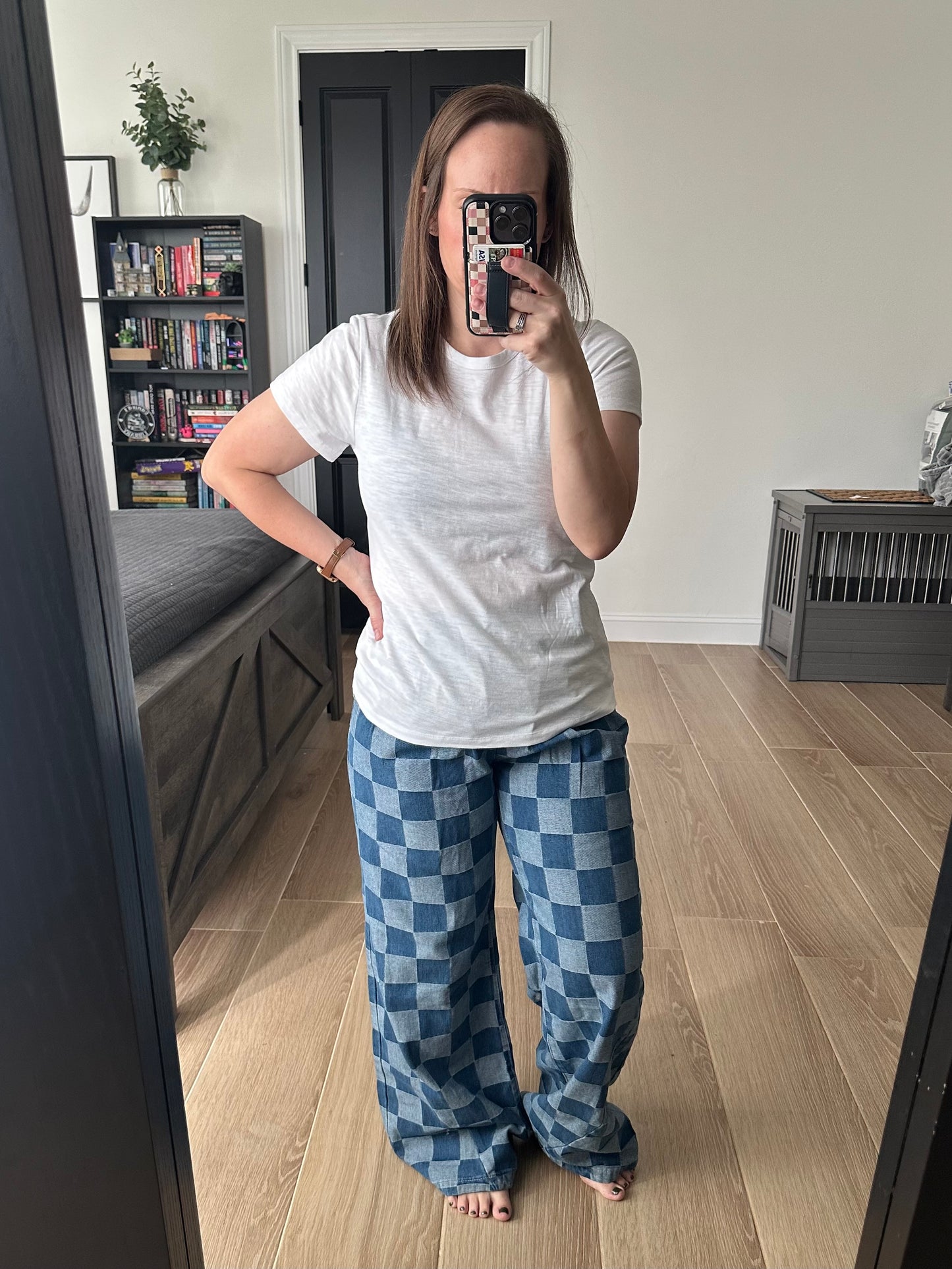 Checkered Jeans