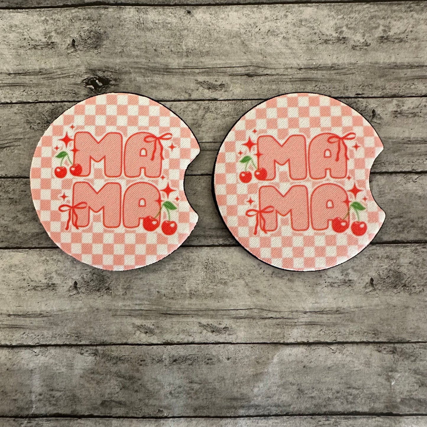 Cherry Mama Neoprene Car Coaster