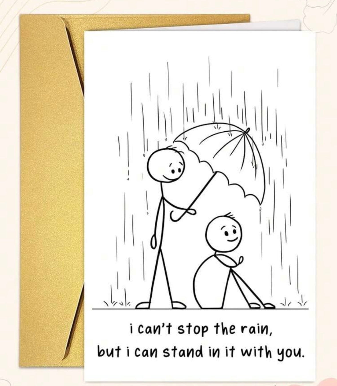 “I Can’t Stop The Rain” Greeting Card